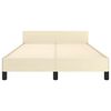 vidaXL voodiraam ilma madratsiga, kreemjas, 120x190 cm, kunstnahk