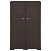 vidaXL plastkapp, 79 x 43 x 125 cm, puidudisain, pruun
