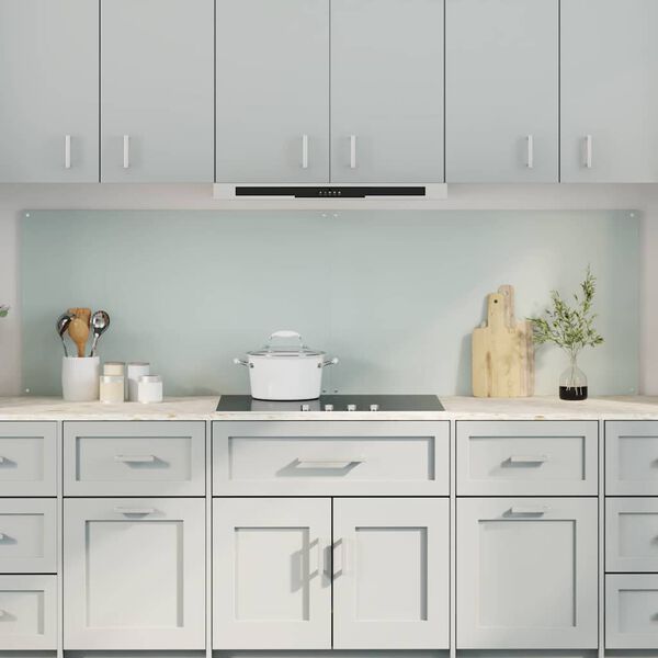 vidaXL K&ouml;gi Splashback 2 pcs Valge 100 x 60 cm karastatud klaas