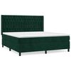vidaXL kontinentaalvoodi madratsiga, tumeroheline, 180x200 cm, samet