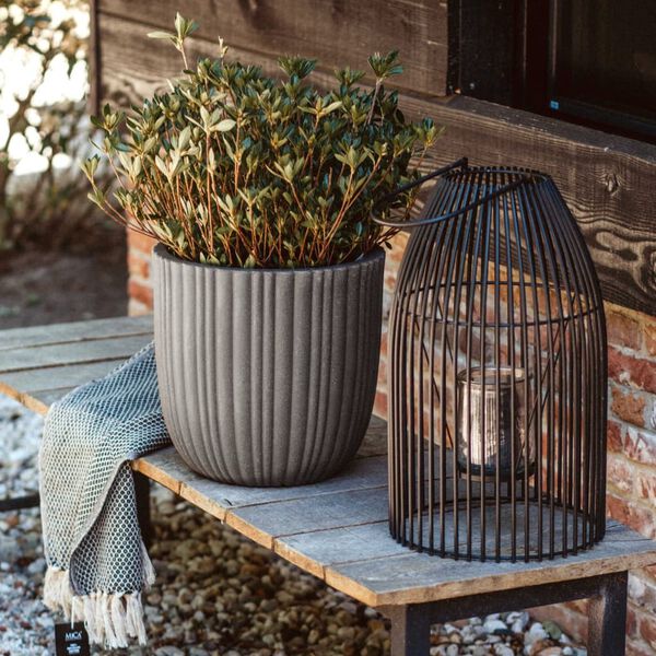 Capi munakujuline taimekast "Urban Tube" 35x34 cm tumehall