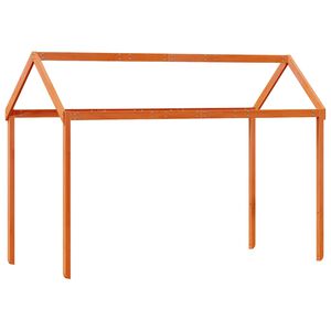 vidaXL lastevoodi katus, vahapruun, 207 x 80,5 x 151,5 cm, m&auml;nnipuit