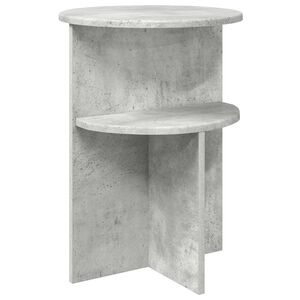 vidaXL K&uuml;lglaud ladustamisega Betoonhall &Oslash; 39,5 x 55 cm Tehispuit