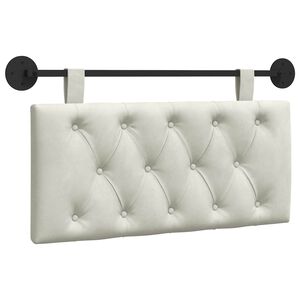 vidaXL Rippuv voodipeats LED-valgustusega Kreemjas Samet