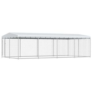 vidaXL koeraaed katusega 7,6 x 3,8 x 2,3 m