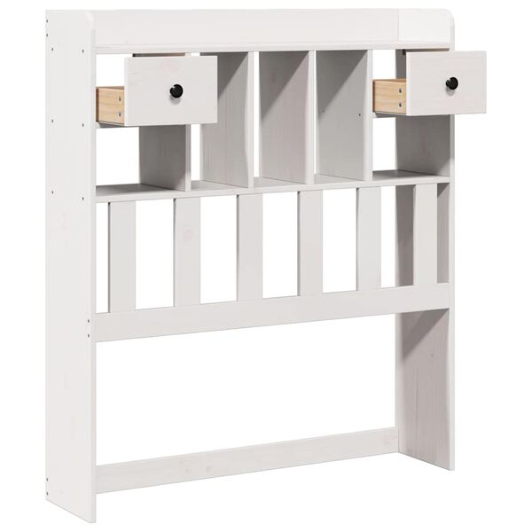 vidaXL hoiuruumiga voodipeats, valge, 75 cm, männipuit