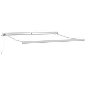 vidaXL Varikatus Valge 3 x 2,5 m Metall