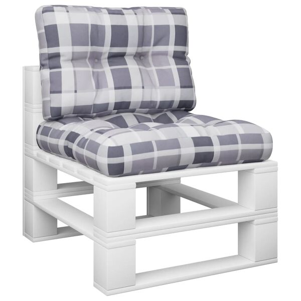 vidaXL euroaluse istmepadjad 2 tk, hall ruudumuster kangas