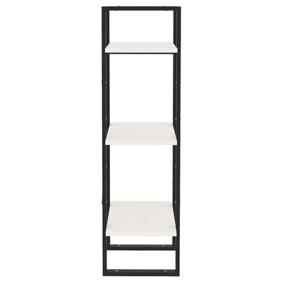 vidaXL 3-korruseline raamaturiiul, 40x30x105 cm, valge, männipuit