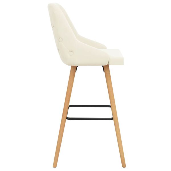 vidaXL baaripukid 2 tk, kreemjas, samet