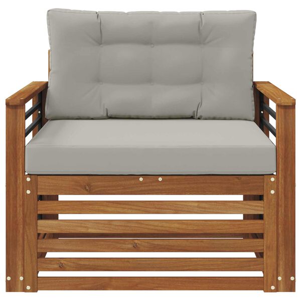 vidaXL V&auml;li diivanikomplekt Tugev akaatsiapuit ja pol&uuml;ester Neutraalne