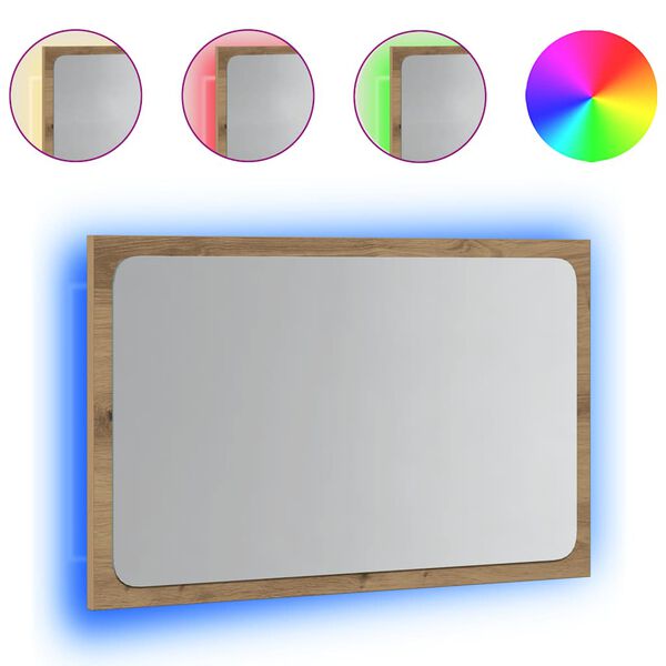 vidaXL vannitoapeegel LED valgusega k&auml;sit&ouml;&ouml;tamm 60x8,5x38 cm