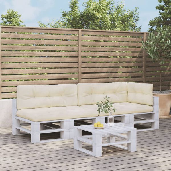 vidaXL euroaluse istmepadjad 5 tk, kreemjasvalge, kangas