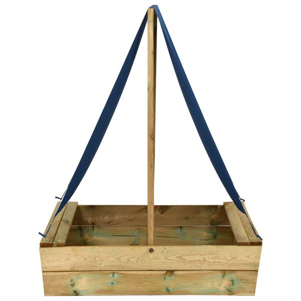 vidaXL liivakast katusega 80x60x97,5 cm immutatud m&auml;nnipuidust