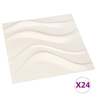 vidaXL 24 seinapaneeli 3D, 0,5 x 0,5 m, 6 m²