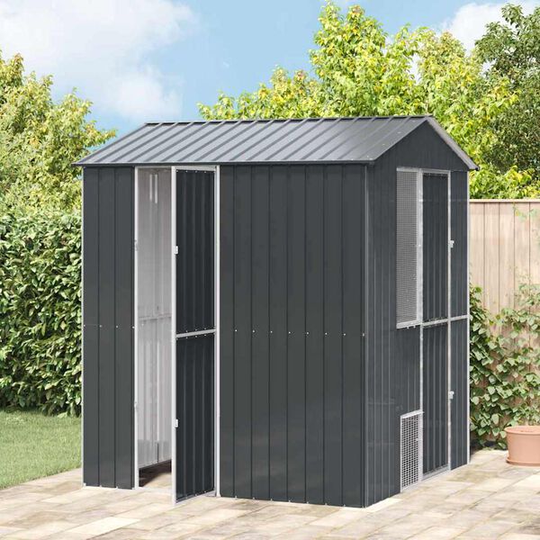 vidaXL Lindude puur Antratsiit 215 x 210 x 247 cm Tsingitud teras