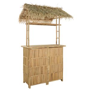 vidaXL V&auml;li baarilaud Neutraalne 115 x 95 x 215 cm Bambus