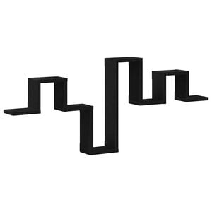 vidaXL Seinariiul Seinale kinnitatav Must tamm 104.5 x 43 x 10 cm