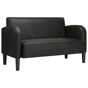 vidaXL Loveseat diivan must 110 cm kunstnahk