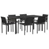 vidaXL V&auml;lis m&ouml;&ouml;bli komplekt 7 pcs Must ja Anthracite 160 x 80 x 73 cm