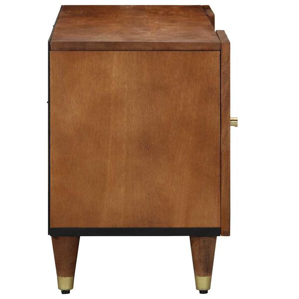 vidaXL Telerikapp riiuliga Meepruun 105 x 33 x 46 cm Tugev mango puu