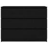 vidaXL puhvetkapp, must tamm, 100x35x76 cm, tehispuit
