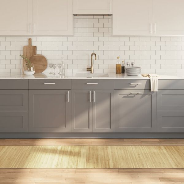 vidaXL vaip, ristk&uuml;likukujuline, naturaalne hele, 70 x 400 cm, bambus