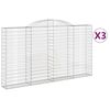 vidaXL kaarekujulised gabioonkorvid 3 tk, 300x30x160/180 cm, raud