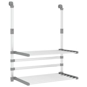 vidaXL pesukuivatusrest r&otilde;dule, 54 x 25 x 42 cm, alumiinium