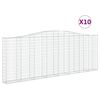 vidaXL kaarekujulised gabioonkorvid 10 tk, 400x30x140/160 cm, raud