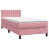 vidaXL Box Vedruvoodi madratsiga Roosa 80x210 cm samet
