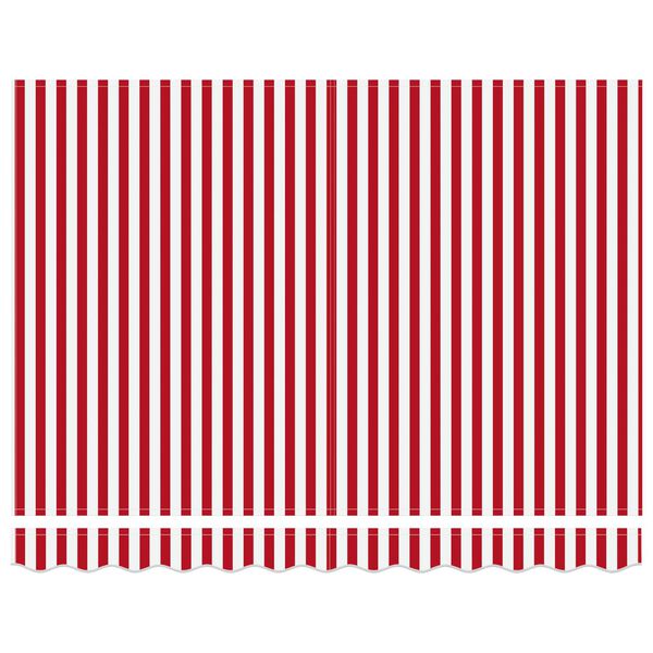 vidaXL K&auml;igukohandatav varikatus Punane ja valge 350 x 250 cm