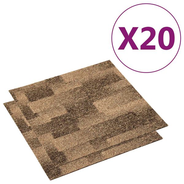 vidaXL P&otilde;randavaip 20 pcs Pruun 50 x 50 cm PP