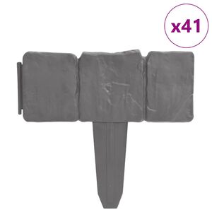 vidaXL plastist aia / muru kivi&auml;&auml;ris 41 tk 10 m