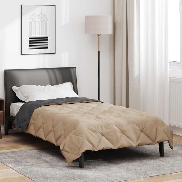 vidaXL Suvised teki Antratsiit ja taupe 220 x 140 cm Mikrokiud