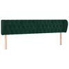 vidaXL voodipeats servadega, tumeroheline, 203x23x78/88 cm, samet