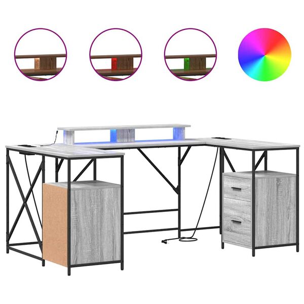 vidaXL Laud sahtliga Hall Sonoma 182 x 101 x 87,5 cm Tehispuit