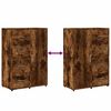 vidaXL puhvetkapid 2 tk, suitsutatud tamm, 60 x 31 x 84 cm, tehispuit