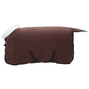 vidaXL Hobuste K&auml;tter Tumepruun 75 cm Polaarflee&ccedil;