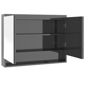 vidaXL vannitoa peegelkapp, 80 x 15 x 60 cm, MDF, s&auml;ravhall