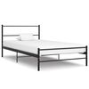 vidaXL voodiraam, must, metall, 100 x 200 cm