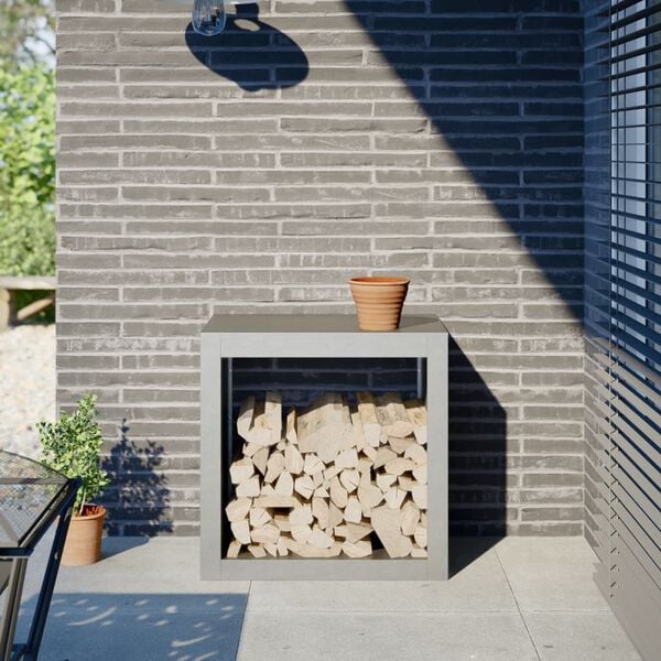 vidaXL küttepuude rest, 60x40x60 cm, roostevaba teras