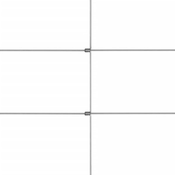 vidaXL piirdeaed, tsingitud teras, 50 x 1,25 m, hõbedane