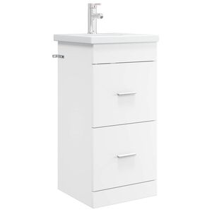 vidaXL Vannitoa kraanikauss Valge 42 x 40 x 84,5 cm Tehispuit