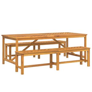 vidaXL Aia s&ouml;&ouml;gilaudade komplekt 3 pcs Pruun Tugev akatsiapuu