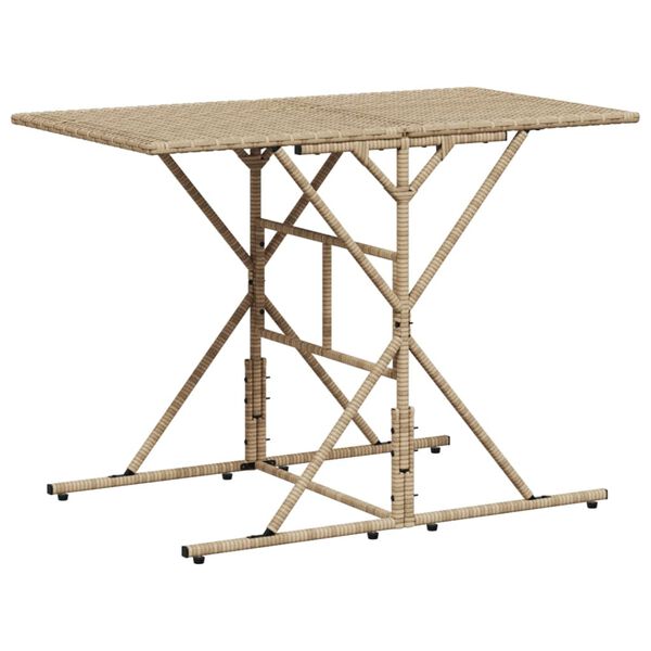 vidaXL 7-osaline aiamööbli komplekt patjadega, beež, polürotang