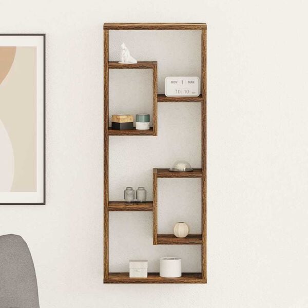 vidaXL seinariiul, suitsutatud tamm, 36 x 16 x 90 cm, tehispuit