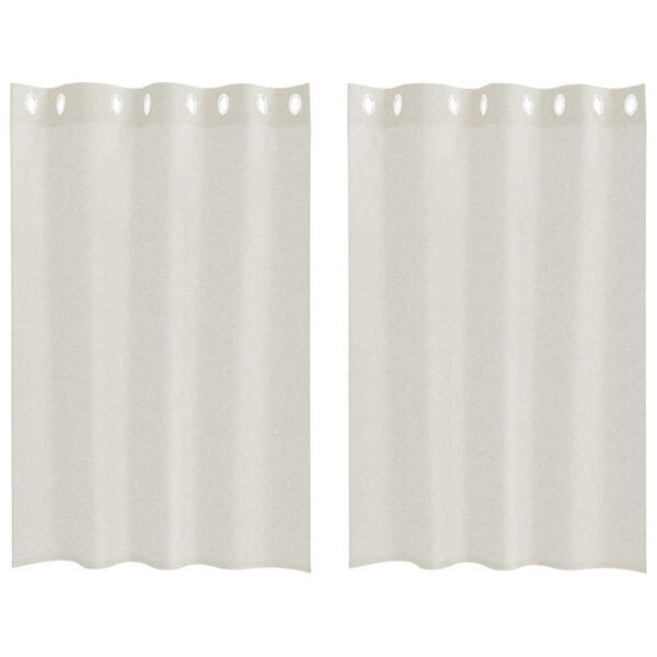 vidaXL Voile Kardin kardinatega 2 pcs cream 140 x 140 cm Polüester