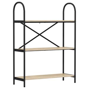 vidaXL Raamatukapp 3 tasandit 80 x 30 x 109 cm Tehispuit Sonoma tamm
