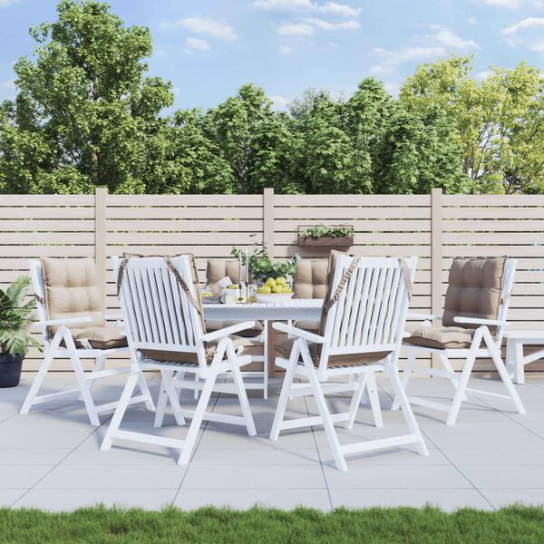 vidaXL madala seljatoega toolipadjad 6 tk, pruunikashall, kangas